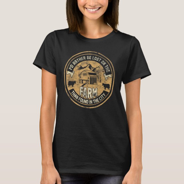 Camiseta Eu Preferencialmente Perdido Na Fazenda Do Que Enc (Frente)