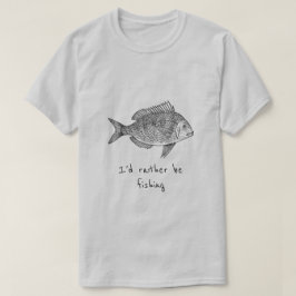 Camiseta Eu preferencialmente pescando slogan pescando logo