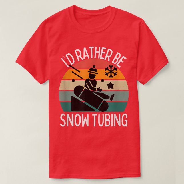 Camiseta Eu Preferencialmente Snow Tubing Tubing Lovers (Frente do Design)