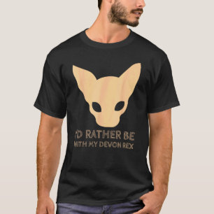 Camiseta Eu Preferiria Com o Meu Gato Devon Rex