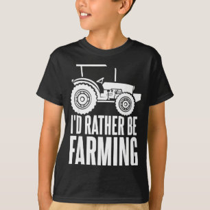 Camiseta Eu Preferiria Estar Agricultando Presentes Engraça