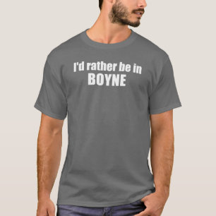 Camiseta Eu Preferiria Estar Em Boyne Michigan