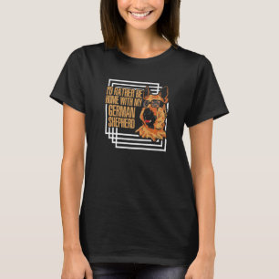 Camiseta Eu Preferiria Estar em Casa Com Meu Próprio Cão Pa