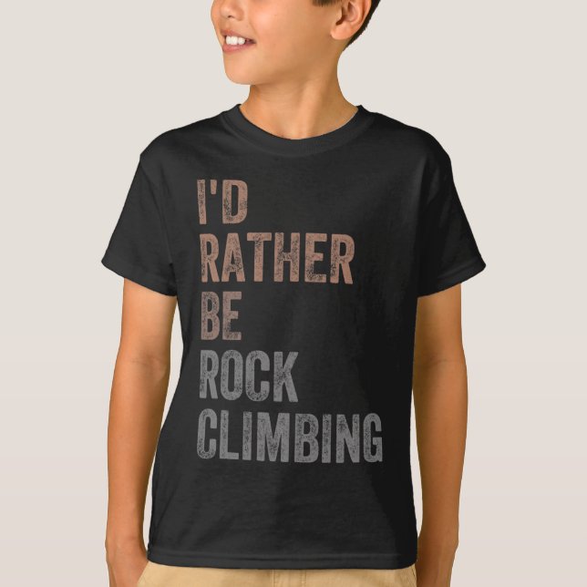 Camiseta Eu Preferiria Estar Escalando (Frente)