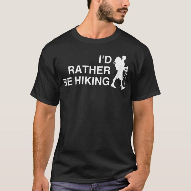 Camiseta Eu Preferiria Estar Fazendo Trilhas (Frente)
