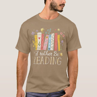 Camiseta Eu Preferiria Estar Lendo garota
