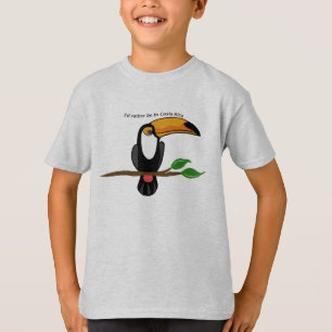 Camiseta Eu preferiria estar na Costa Rica, tucano