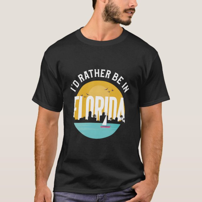 Camiseta Eu Preferiria Estar na Flórida (Frente)