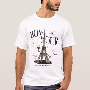 Camiseta Eu preferiria estar na França
