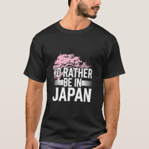 Camiseta Eu Preferiria Estar No Japão Bandeira Japonesa Div