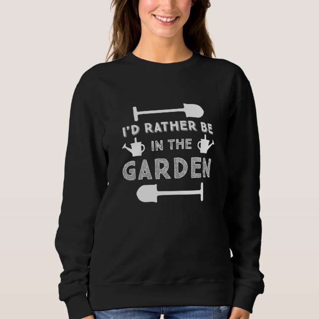 Camiseta Eu Preferiria estar no Jardim  (Frente)