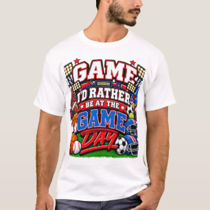 Camiseta Eu Preferiria Estar no Jogo