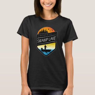 Camiseta Eu Preferiria Estar No Lago Swamp Wisconsin Pescan