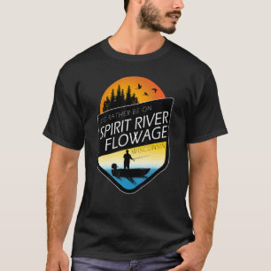 Camiseta Eu Preferiria Estar No Spirit River Flowage Wiscon