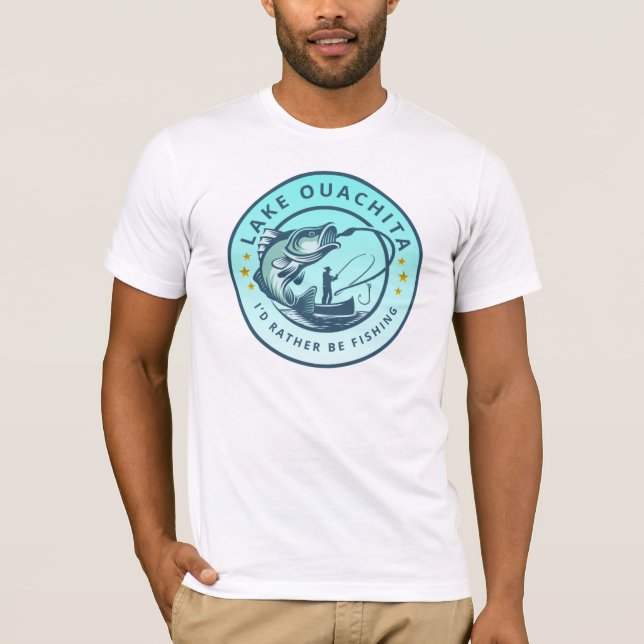 Camiseta Eu Preferiria Estar Pescando (Frente)