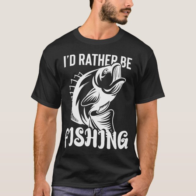 Camiseta Eu Preferiria Estar Pescando (Frente)