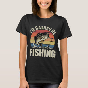 Camiseta Eu Preferiria Estar Pescando Bass-Men Boy Pescador