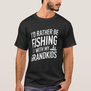 Camiseta Eu Preferiria Estar Pescando com Meus Netos Divers