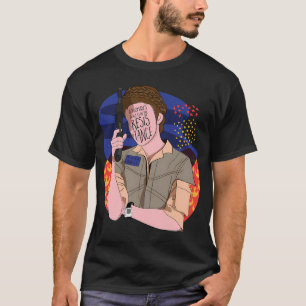 Camiseta Eu Preferiria Estar Pescando Gráfico de Rapa Pai M