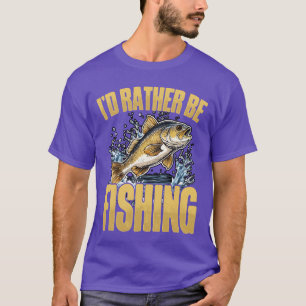 Camiseta Eu Preferiria Estar Pescando Outr Adventure vintag
