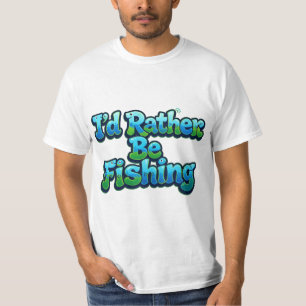 Camiseta Eu Preferiria Estar Pescando Peixe Fofo