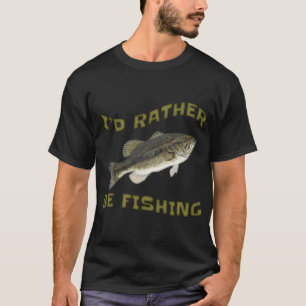 Camiseta Eu Preferiria Estar Pescando Robalo