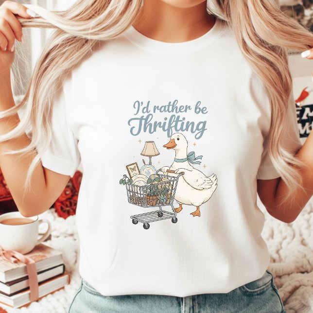 Camiseta Eu Preferiria Estar Procurando Tesouros Goose Vint (Criador carregado)