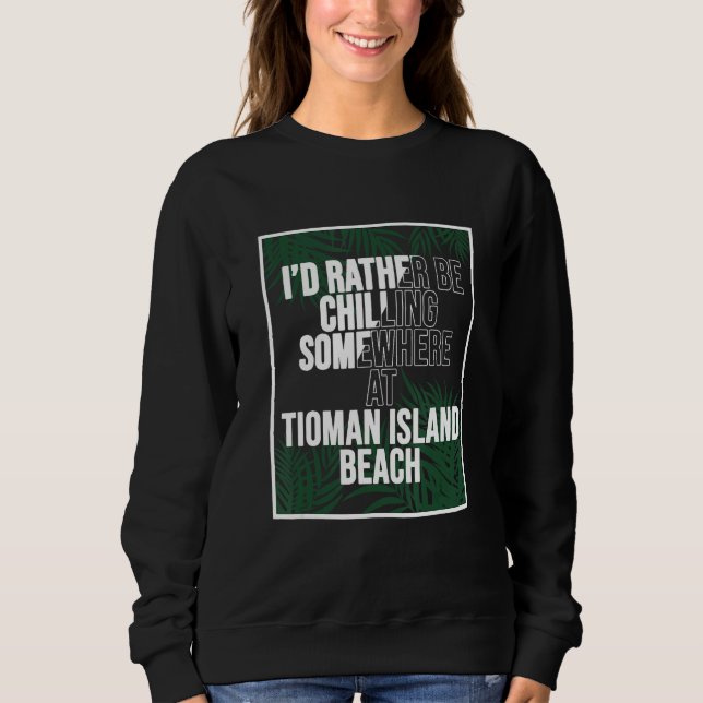 Camiseta Eu Preferiria Estar Relaxando na Praia da Ilha Tio (Frente)