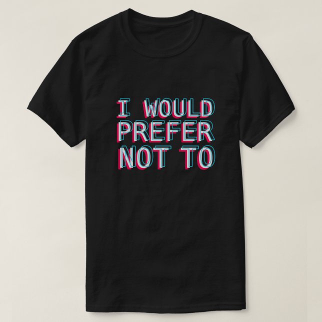 Camiseta Eu Preferiria Não A Slavoj Zizek Citar Philosoph (Frente do Design)