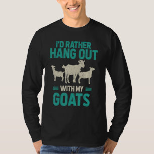 Camiseta Eu Preferiria Sair Com Meus Bodes  Animal de Fazen