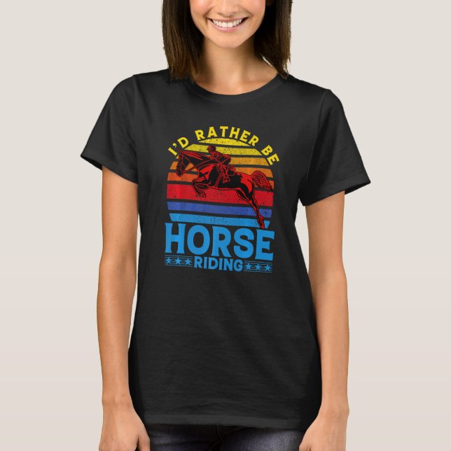 Camiseta Eu preferiria ser Cavalgada Premium (Frente)