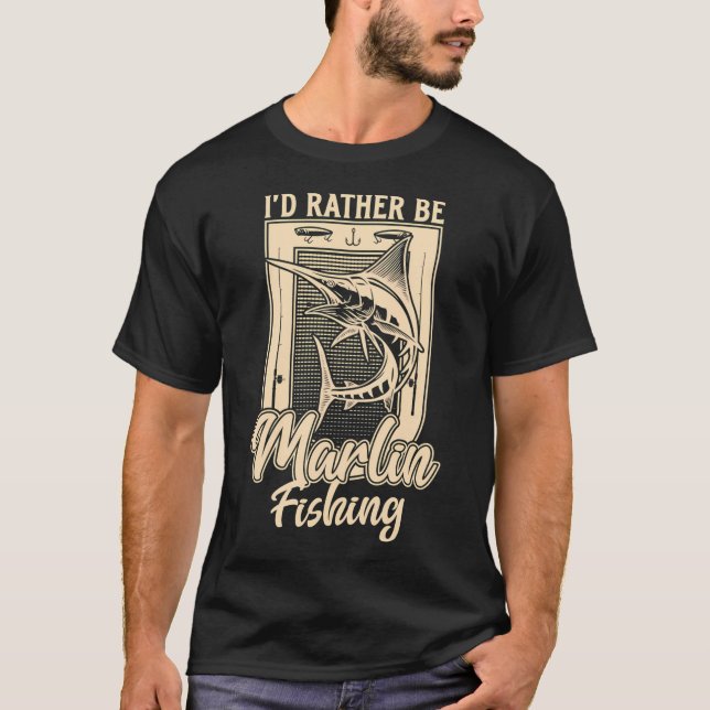 Camiseta Eu Preferiria Ser Pescador de Peixe-Espada (Frente)