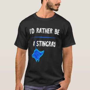 Camiseta Eu Preferiria Ser Uma Criatura Marinha Stingray Ma