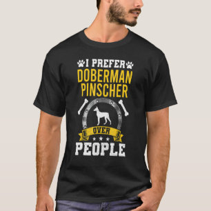 Camiseta Eu Prefiro Doberman Pinscher a Cachorro de Pessoas