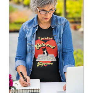 Camiseta Eu prefiro gatos e mandíbulas