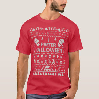 Camiseta Eu Prefiro o Natal das Bruxas Doce Engraçado Xm Fe