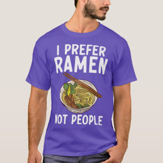 Camiseta Eu Prefiro Ramen Não Pessoas Ramen Lover 324