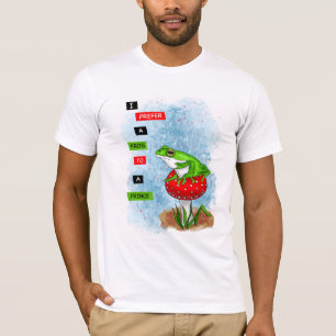 Camiseta Eu prefiro uma Sapo a um príncipe TRABALHO DE AR