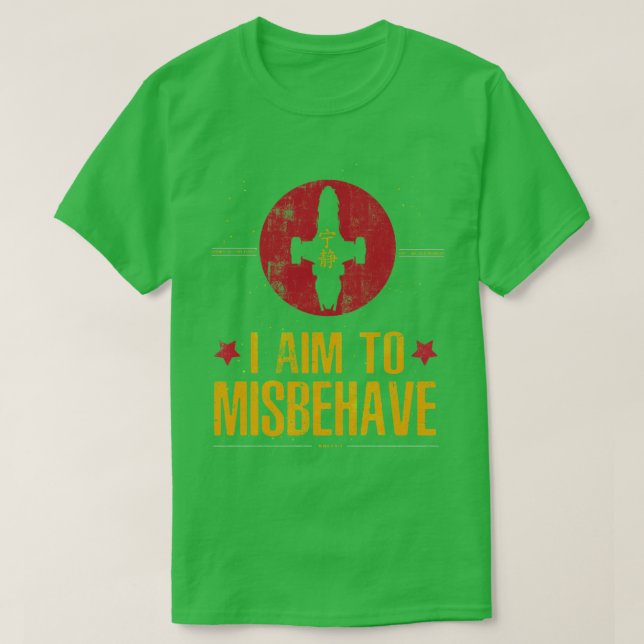 Camiseta Eu Pretendo Me Comportar Mal (Frente do Design)