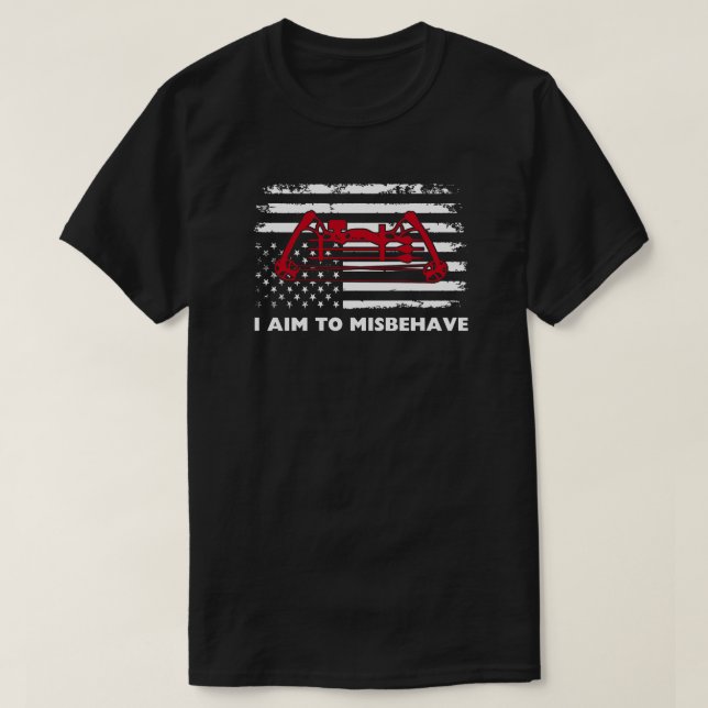 Camiseta Eu pretendo me comportar mal | Archery Sayings (Frente do Design)
