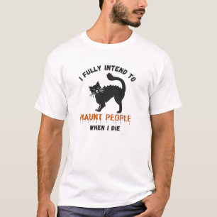 Camiseta Eu Pretendo Perseguir Pessoas - Dia de as Bruxas e