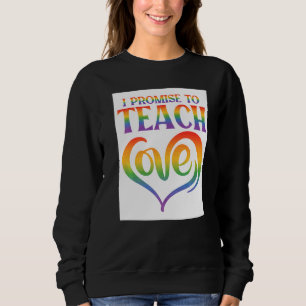 Camiseta Eu Prometo Ensinar Amor Lésbica Gay Orgulhoso Arco