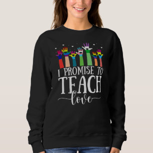 Camiseta Eu Prometo Ensinar Amor LGBT Q Orgulho Aliado Orgu