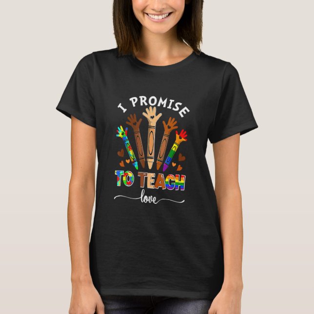 Camiseta Eu Prometo Ensinar O Orgulho Do Amor Lgbt Q Orgulh (Frente)
