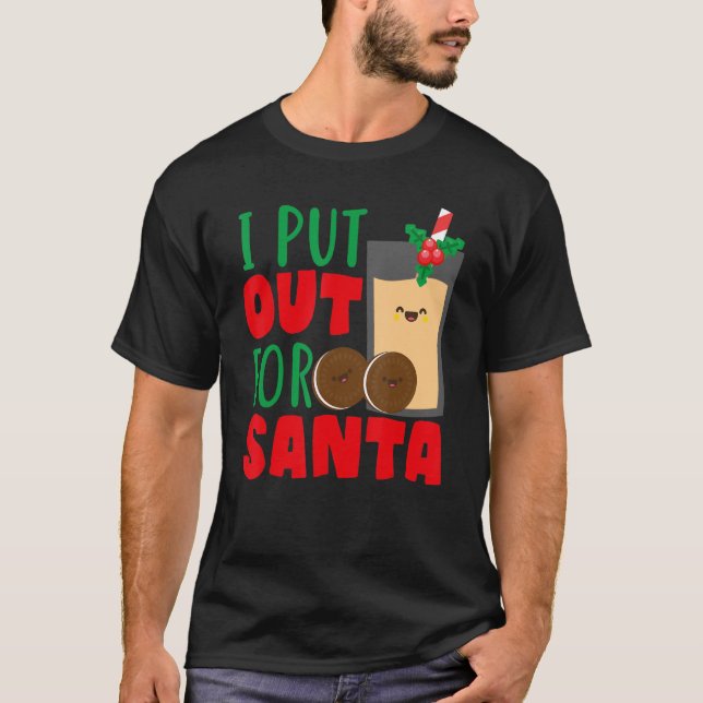 Camiseta Eu Pus Fora Para Papai Noel Cookie No Natal (Frente)