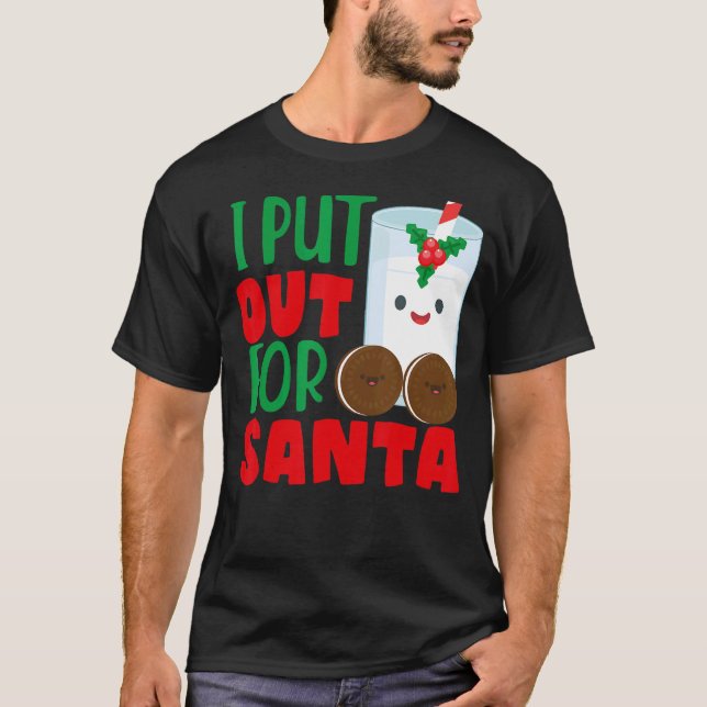 Camiseta Eu Pus Fora Para Papai Noel Cookie No Natal (Frente)