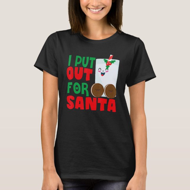 Camiseta Eu Pus Fora Para Papai Noel Cookie No Natal (Frente)