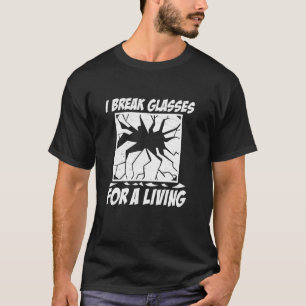 Camiseta Eu Quebro Óculos Para Uma Óculos Vivos Manchados G