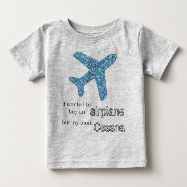 Camiseta "Eu Queria Comprar Um Avião..." Avião  (Frente)