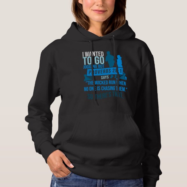 Camiseta Eu queria ir correr, mas Provérbios versículo da B (Frente)